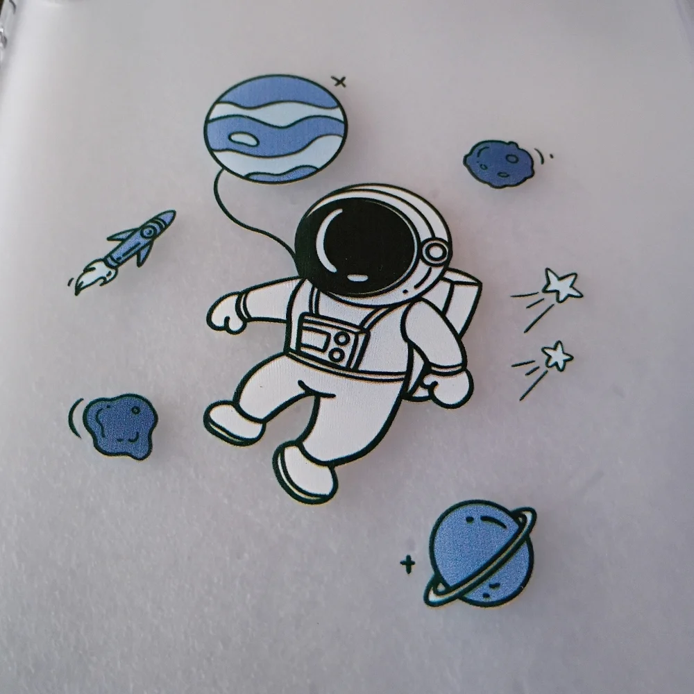 iPad Air 4/5/6 10.9 inch/11 Clear Silicone Tablet Cover Case Spaceman Astronaut